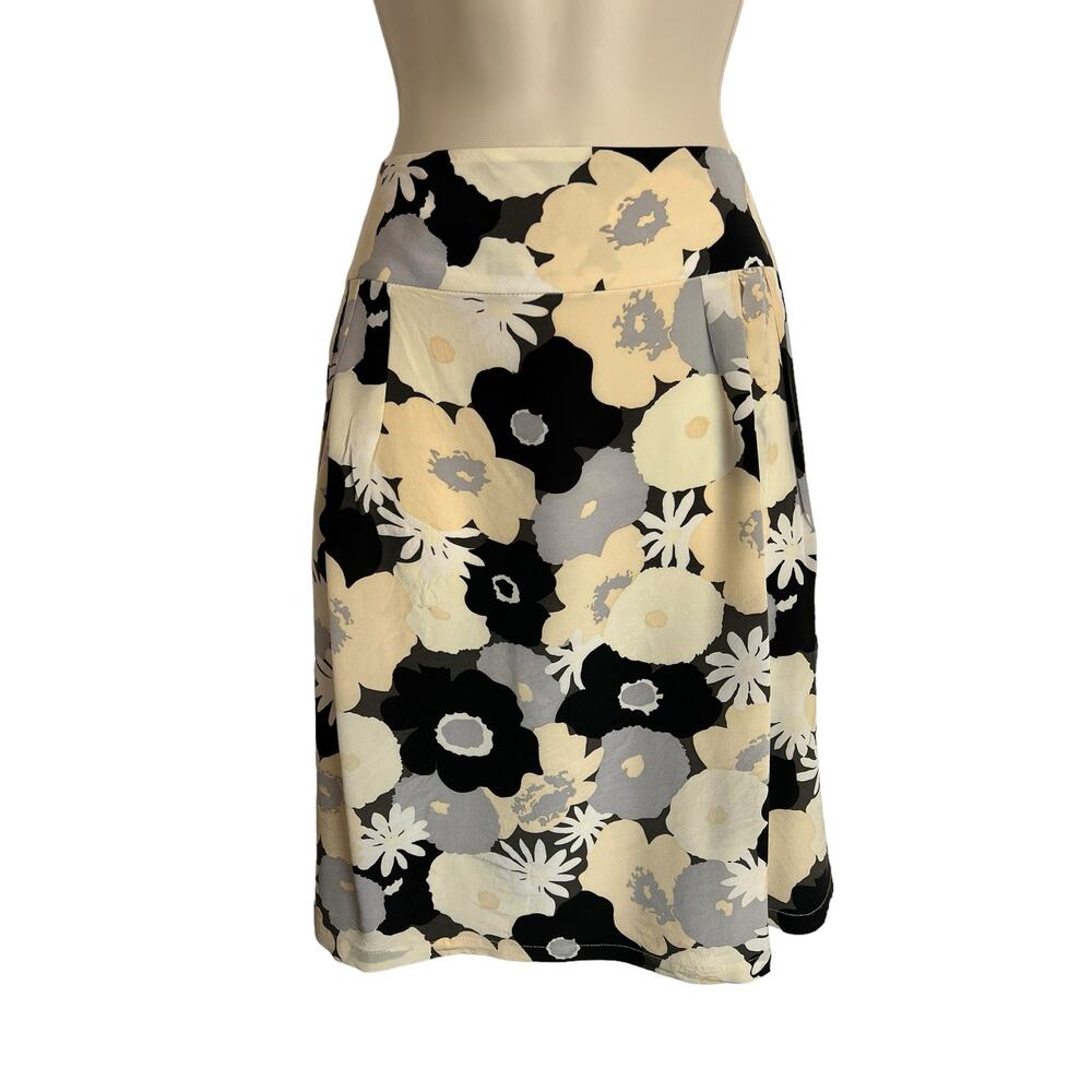 Helen Wang Silk Pencil Skirt Womens 4 Floral Midi Lined Career Designer Luxury